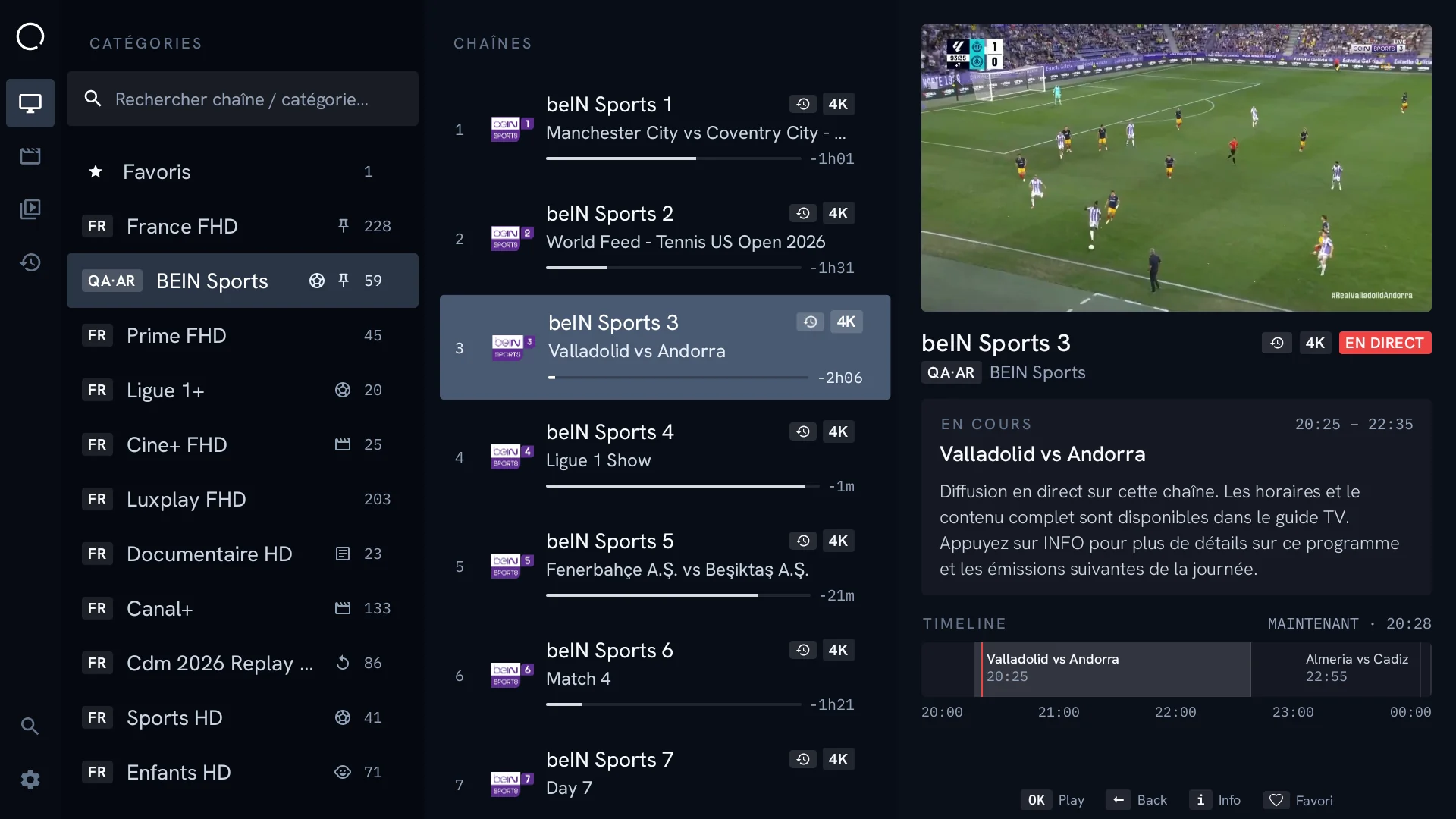 Direct, beIN Sports